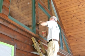 Log Home Chinking and Staining